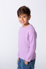 Boy's Long Sleeve Round Neckline Slim Fit Basic Comfy Classic Pullover