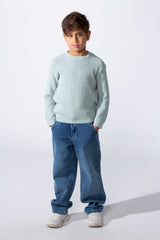 Boy's Long Sleeve Round Neckline Slim Fit Basic Comfy Classic Pullover