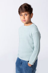 Boy's Long Sleeve Round Neckline Slim Fit Basic Comfy Classic Pullover