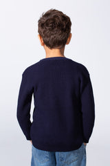 Boy's Long Sleeve Round Neckline Slim Fit Basic Comfy Classic Pullover