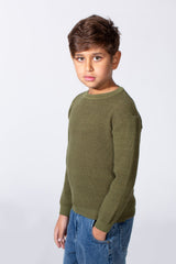 Boy's Long Sleeve Round Neckline Slim Fit Basic Comfy Classic Pullover