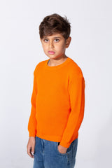 Boy's Long Sleeve Round Neckline Slim Fit Basic Comfy Classic Pullover