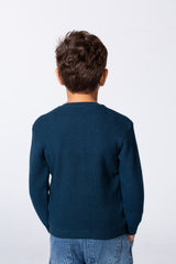 Boy's Long Sleeve Round Neckline Slim Fit Basic Comfy Classic Pullover