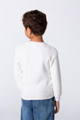 Boy's Long Sleeve Round Neckline Slim Fit Basic Comfy Classic Pullover