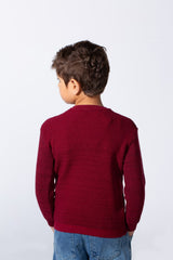 Boy's Long Sleeve Round Neckline Slim Fit Basic Comfy Classic Pullover