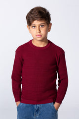 Boy's Long Sleeve Round Neckline Slim Fit Basic Comfy Classic Pullover