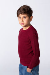 Boy's Long Sleeve Round Neckline Slim Fit Basic Comfy Classic Pullover