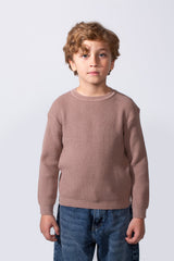 Boy's Long Sleeve Round Neckline Slim Fit Basic Comfy Classic Pullover