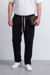 Men's Tomato Store Winter Sweatpants Soft Fleece Fabric Contrast Drawstring Waist Big Size