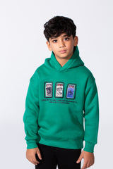 Boy's Slim Fit Front Printed Long Sleeve Two-Pieces Casual Wear Comfortable Outfit Set