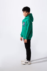 Boy's Slim Fit Front Printed Long Sleeve Two-Pieces Casual Wear Comfortable Outfit Set