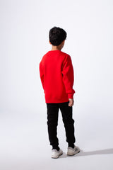 Boy’s Melton Front Graphic Print Slim Fit 2-Pieces Outfit Set