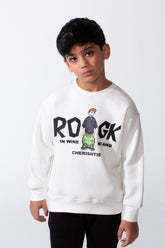 Boy’s Melton Slim Fit Graphic Print Casual Daily Wear Outfit Set