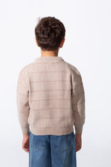 Boy's Round Neck Slim Fit Breathable Fabric Pullover