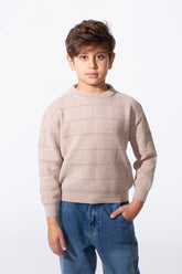 Boy's Round Neck Slim Fit Breathable Fabric Pullover