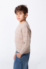 Boy's Round Neck Slim Fit Breathable Fabric Pullover