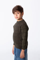 Boy's Round Neck Slim Fit Breathable Fabric Pullover