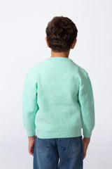 Boy's Round Neck Slim Fit Breathable Fabric Pullover
