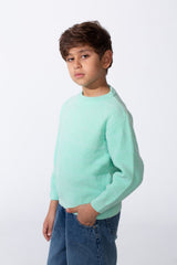 Boy's Round Neck Slim Fit Breathable Fabric Pullover