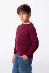 Boy's Round Neck Slim Fit Breathable Fabric Pullover