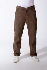 Men's Ribbed Fabric Standard Waistband With Belt Loops Simple Side Pockets Daily Look Pants