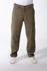 Men's Ribbed Fabric Standard Waistband With Belt Loops Simple Side Pockets Daily Look Pants