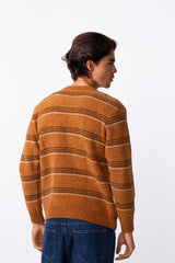 Men's Crew Neck Slim Fit Striped Pullover