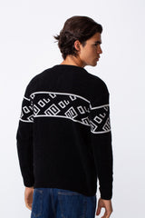 Men's Printed Slim Fit Rounded Pullover