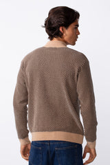 Men's Half Front Zip Slim Fit Knitted Pullover