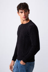Men's Knit Crew Neck Slim Fit Pullover Sweater