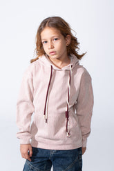 Girl's Slim Fit Hooded Designed Soft Ribbed Texture Cozy Feel Long Sleeves Relaxed Fit Perfect Everyday Casual Sweatshirt