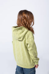 Girl's Slim Fit Hooded Designed Soft Ribbed Texture Cozy Feel Long Sleeves Relaxed Fit Perfect Everyday Casual Sweatshirt