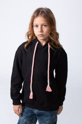 Girl's Slim Fit Soft Ribbed Texture Cozy Feel Long Sleeves Relaxed Fit Everyday Casual Hood Sweatshirt