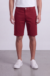 Men's Tomato Store Cotton Twill Bermuda Shorts Clean Tailored Design Button Waist Side Pockets