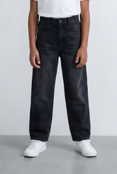 Boy's Tomato Store Boyfriend Jeans Pants With Button Closure & Five-Pocket Design Casual Everyday Denim