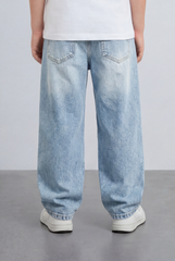 Boy's Tomato Store Boyfriend Denim Pants Elastic Waist Draw Cord Detail Classic Five Pocket Style Soft Washed Fabric
