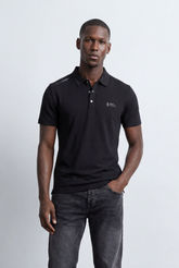 Men’s Tomato Store Minimal Logo Polo Subtle Chest Branding Clean Three Button Placket T-Shirt
