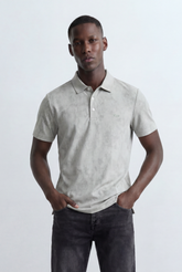 Men’s Tomato Store Washed Polo T-Shirt Faded Vintage Surface Soft Touch Finish Clean Three Button Placket