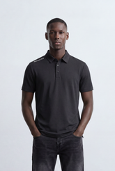 Men’s Tomato Store Minimal Polo T-Shirt Tonal Button Placket Clean