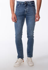 Men's Vintage Look Slim Fit Basic Jeans Pants