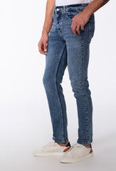 Men's Vintage Look Slim Fit Basic Jeans Pants