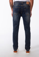 Men's Vintage Look Slim Fit Basic Jeans Pants