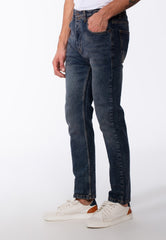 Men's Vintage Look Slim Fit Basic Jeans Pants