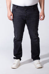 Men's Front Zip Belt Loops Designed With Clean Modern Look Functional Pockets For Daily Wear Big Size Denim Pants