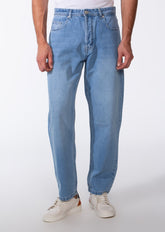 Men's Vintage Effect Straight Jeans Pants
