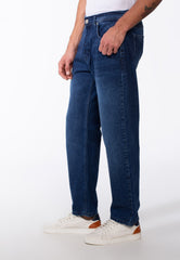Men's Vintage Effect Straight Jeans Pants