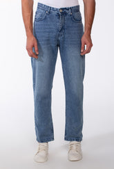 Men's Wide Leg Tomato Jeans Pants With Pockets