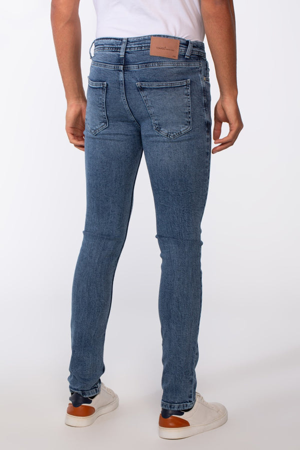 Men's Worn Look Slim Fit Jeans Pants