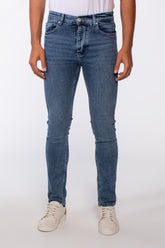 Men's Worn Look Slim Fit Jeans Pants
