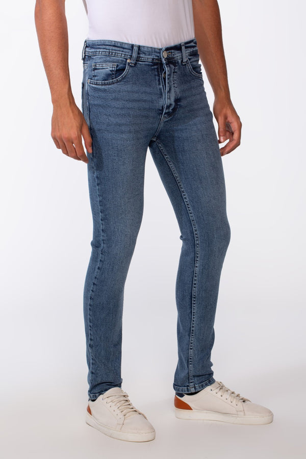 Men's Worn Look Slim Fit Jeans Pants